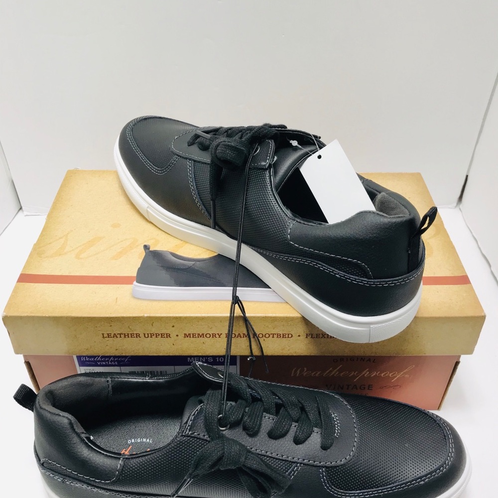 🎉FLASH SALE🎉 Weatherproof Men Shoes Black Size 10.5 NEW - Picture 2 of 4